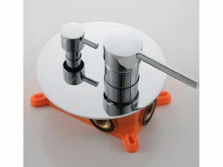 MIRLO Conjunto de ducha empotrada monomando SLIGO cromado Ø 25cm Plateado Best