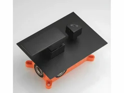 MIRLO Conjunto de ducha empotrada a ras de techo ACTON mate Negro Discount