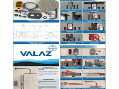 Valaz Conjunto de ducha monomando empotrada a techo MILTON cromado 30 cm x 30 cm Plateado Clearance