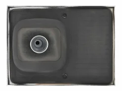 Conjunto de fregadero y escurridor de cocina plata 800x600x155 mm acero inoxidable Plateado Clearance