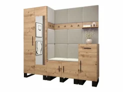 Abiks Möbel Conjunto de guardarropa Artin 13 196/200/46 (Roble/Manila 02) Beige / Color natural claro Hot