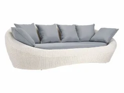 MYLIA Conjunto de jardin de resina trenzada - - WHITEHEAVEN Marfil New