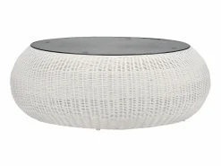 MYLIA Conjunto de jardin de resina trenzada - - WHITEHEAVEN Marfil New