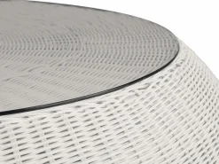 MYLIA Conjunto de jardin de resina trenzada - - WHITEHEAVEN Marfil New