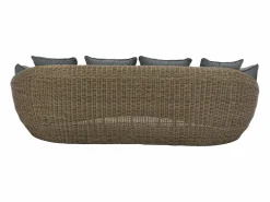 MYLIA Conjunto de jardín completo de resina trenzada natural oscuro - WHITEHEAVEN de Color natural oscuro New