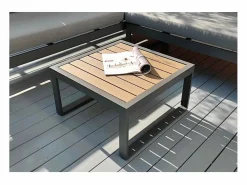 Conjunto de jardín con sofá esquinero 3 + 2 plazas y mesita Eysha^Modus Sofa Clearance
