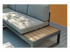 Conjunto de jardín con sofá esquinero 3 + 2 plazas y mesita Eysha^Modus Sofa Clearance