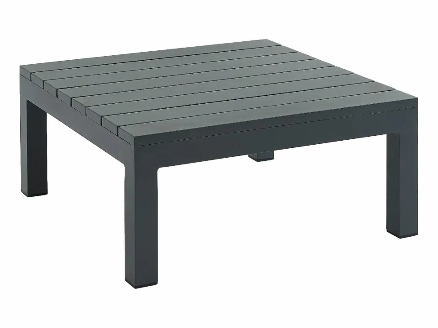 MYLIA Salones De Jardín|Conjunto de jardín modular de aluminio: sofá esquinero + 1 mesa de centro - Antracita RISILI de