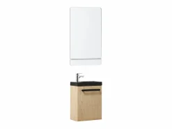 Mueble De Aseo|Conjunto de lavabo de pared Nevada con grifo y espejo