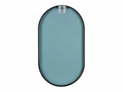 Conjunto de lavabo de pared Nevada con grifería negra y espejo ovalado^ Clearance