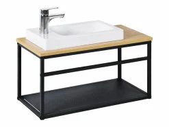 Conjunto de lavabo grande WILO con grifo de 60 cm Blanco Sale