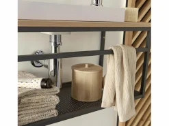 Conjunto de lavabo grande WILO con espejo de 60 cm^