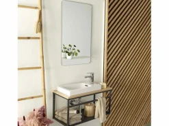 Conjunto de lavabo grande WILO con espejo de 60 cm^