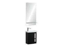 Mueble De Aseo|Conjunto de lavabo HAMPTON con grifo cromado y espejo