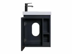 Conjunto de lavabo HAMPTON con grifo cromado y espejo Gris Sale