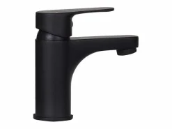 Conjunto de lavabo HAMPTON con grifo negro y estante de espejo^ Online