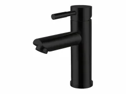 Conjunto de lavabo individual de 60cm con encimera de cerámica y grifería negra SORRENTO^ Clearance