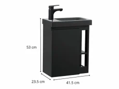 Conjunto de lavabo HAMPTON con almacenaje lateral y grifo^ Hot