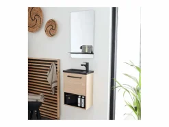 Mueble De Aseo|Conjunto de lavabo NIKA con nicho y estante de espejo