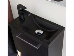 Mueble De Aseo|Conjunto de lavabo NIKA con nicho, grifería y repisa de espejo