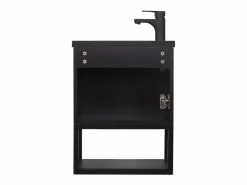 Mueble De Aseo|Conjunto de lavabo NOVA de metal y madera con espejo ovalado