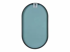 Mueble De Aseo|Conjunto de lavabo NOVA de metal y madera con grifería negra y espejo ovalado