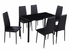 vidaxl Mesa Alta|Conjunto de mesa de comedor siete piezas