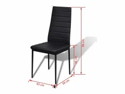 vidaxl Mesa Alta|Conjunto de mesa de comedor siete piezas