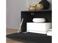 Conjunto de mueble de TV Chronos para salón, color antracita mate y roble, 180/260 x 40 cm Gris antracita Discount