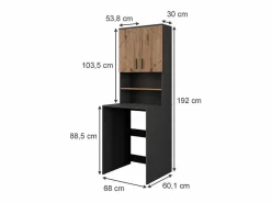 Conjunto de mueble para lavadora antracita/roble dorado 68x60.1x88.5 irma^Vicco Hot