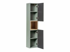 Petits-Meubles Conjunto De Baño|Conjunto de muebles con doble lavabo 140 cm 4 cajones y columna Jade y Madera