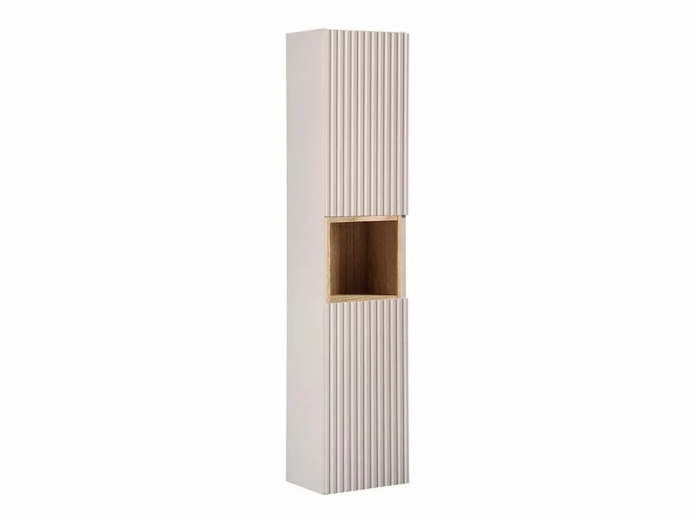 Petits-Meubles Conjunto de muebles con lavabo individual encastrado 80cm 2 cajones y columna Riva Cachemira y Madera Beige Online