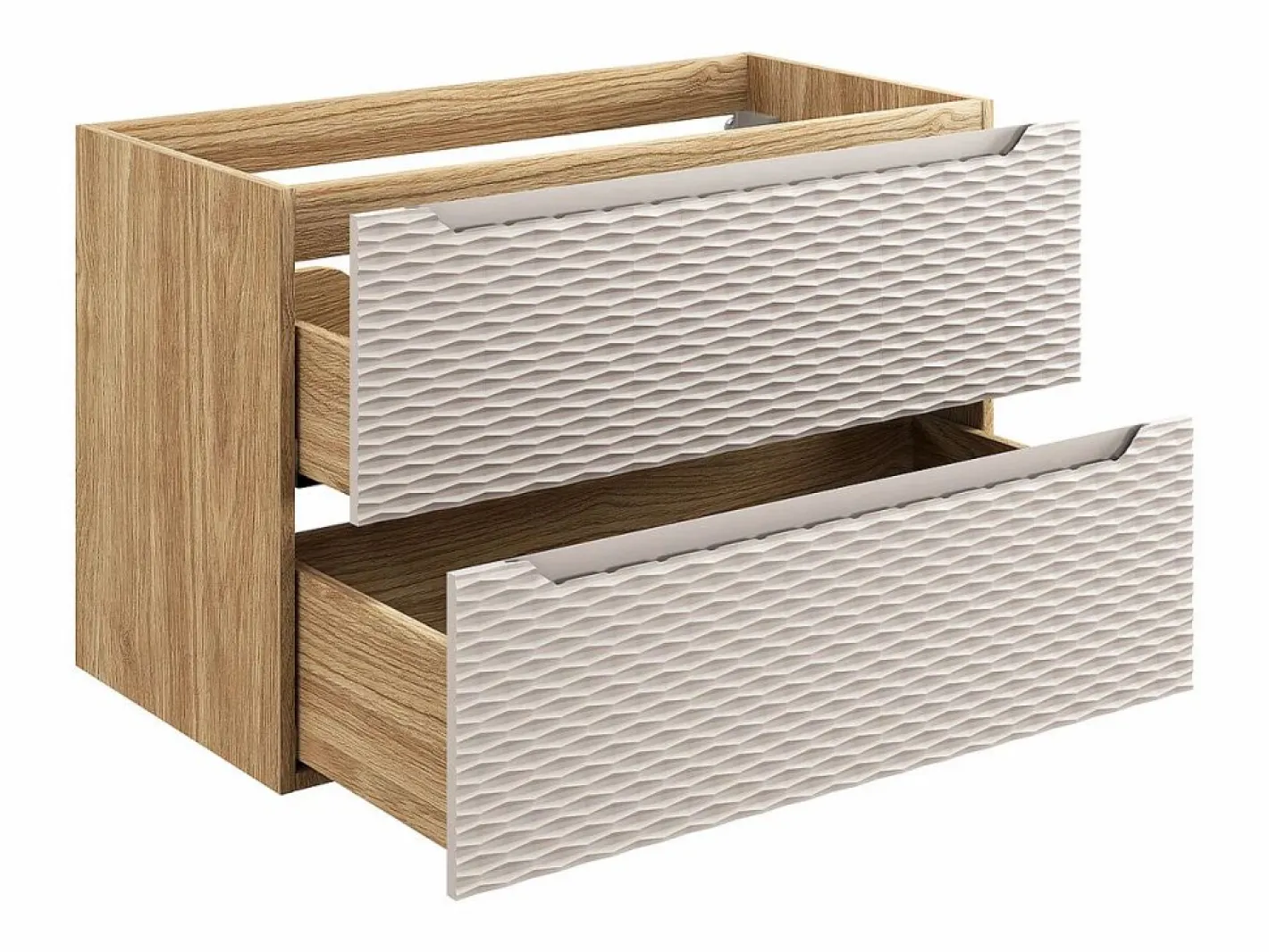 Conjunto de muebles con lavabo individual encastrado 90cm y columna Elora y madera^Petits-Meubles Clearance