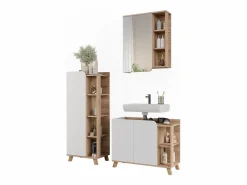 Conjunto de muebles de baño sonoma/blanco 80x35x65 karen^Vicco Best