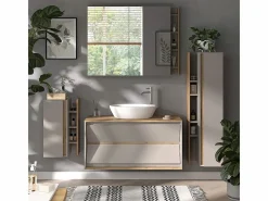 Vicco Conjunto de muebles de baño cachemira 100x45x50 edelin Beige