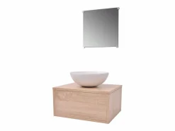 vidaxl Estantería Sobre Inodoro|Conjunto de muebles de baño con lavabo y grifo 4 piezas