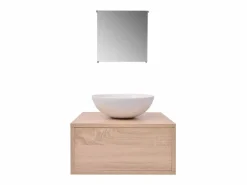 vidaxl Estantería Sobre Inodoro|Conjunto de muebles de baño con lavabo y grifo 4 piezas