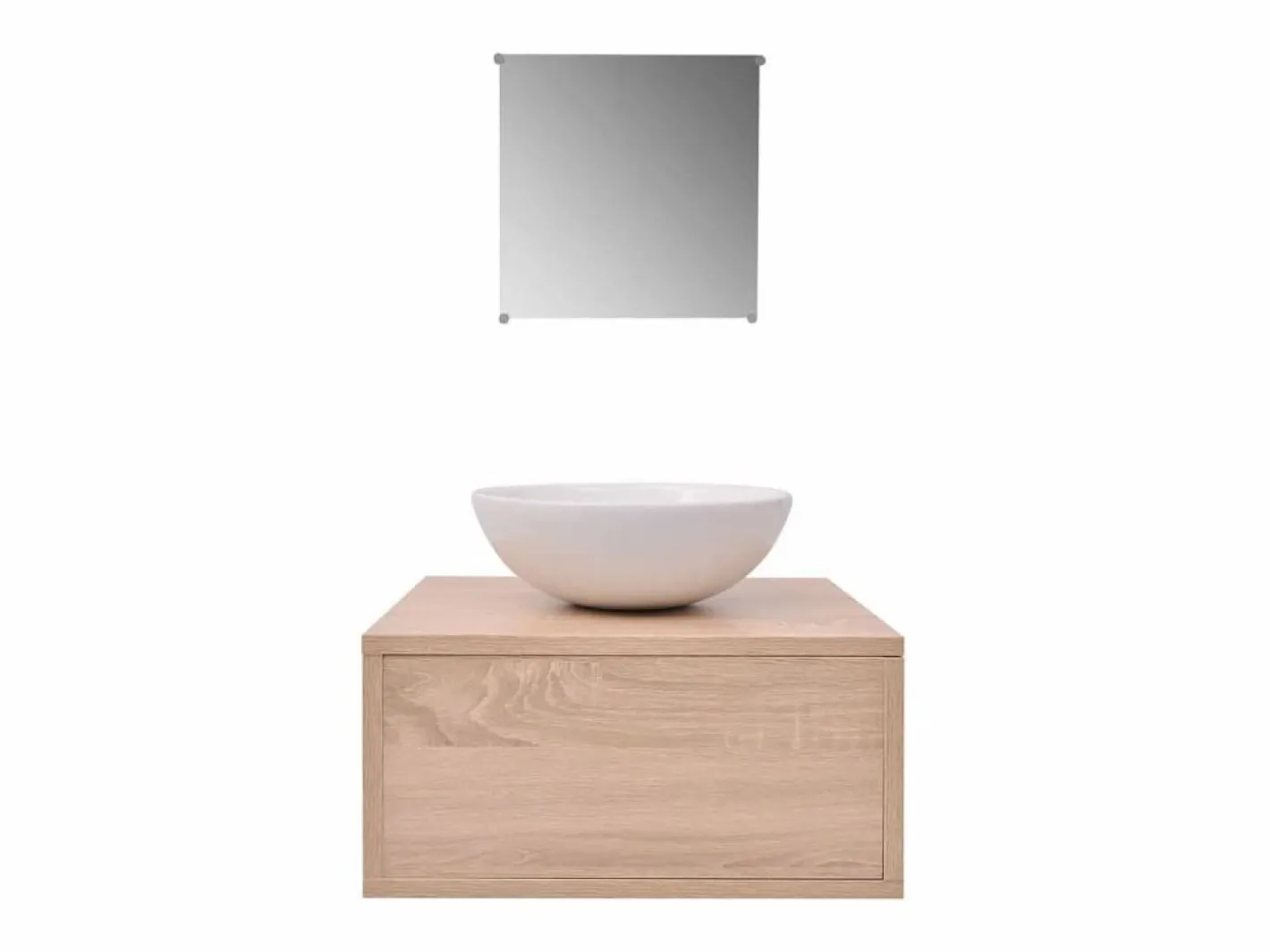 vidaxl Estantería Sobre Inodoro|Conjunto de muebles de baño con lavabo y grifo 4 piezas