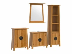 Conjunto de muebles de baño 4 piezas madera maciza de pino^vidaxl Sale