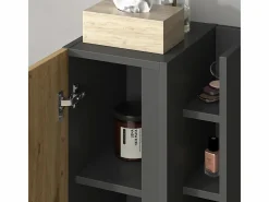 Vicco Conjunto De Baño|Conjunto de muebles de baño antracita/artisan 100x45x50 edelin