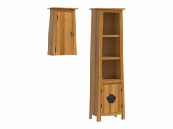 vidaxl Estantería Sobre Inodoro|Conjunto de muebles de baño 2 piezas madera maciza de pino