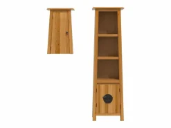 vidaxl Estantería Sobre Inodoro|Conjunto de muebles de baño 2 piezas madera maciza de pino