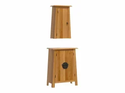 vidaxl Estantería Sobre Inodoro|Conjunto de muebles de baño 2 piezas madera maciza de pino