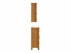 vidaxl Estantería Sobre Inodoro|Conjunto de muebles de baño 3 piezas madera maciza de pino