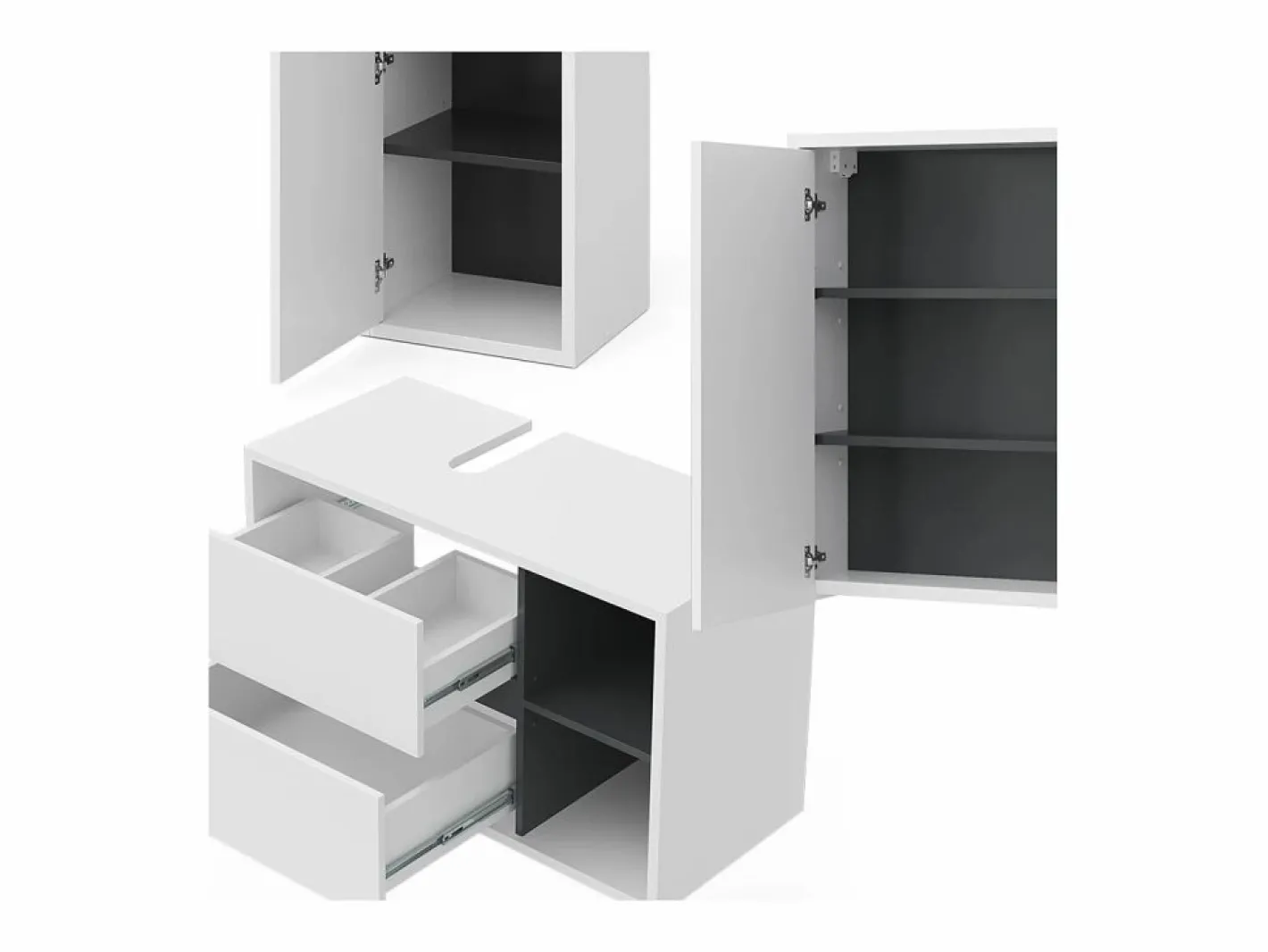 Vicco Conjunto De Baño|Conjunto de muebles de baño 60x45x100 viola