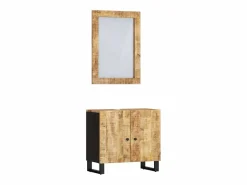 vidaxl Estantería Sobre Inodoro|Conjunto de muebles de baño 2 piezas madera maciza de mango