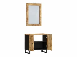 vidaxl Estantería Sobre Inodoro|Conjunto de muebles de baño 2 piezas madera maciza de mango