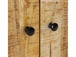 vidaxl Estantería Sobre Inodoro|Conjunto de muebles de baño 2 piezas madera maciza de mango