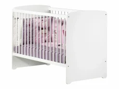 Conjunto de muebles para bebé con cuna 120x60?cm y cómoda con cambiador Blanco Online