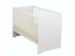 Conjunto de muebles para bebé con cuna 120x60?cm y cómoda con cambiador Blanco Online